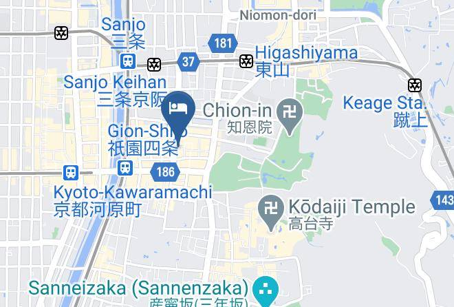 Kyoto City Higashiyama Ward - Suzu Gion Hanamikoji Maps
