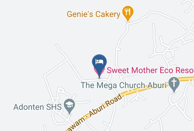 Akuapim South - Sweet Mother Eco Resort Maps