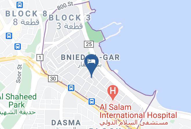 Kuwait City - Swiss Belboutique Bneid Al Gar Kuwait Maps