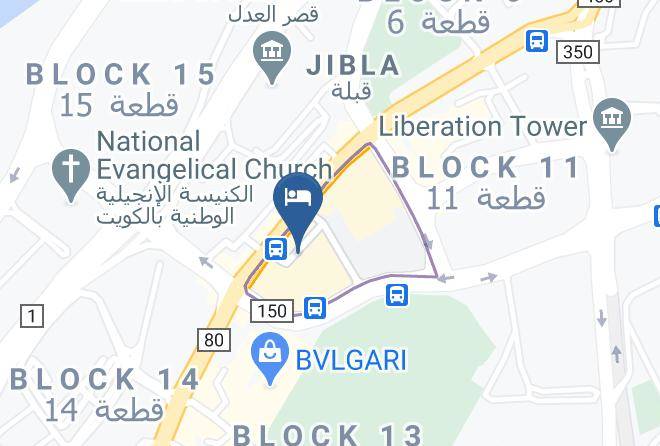 Kuwait City - Swiss Belhotel Plaza Kuwait Maps