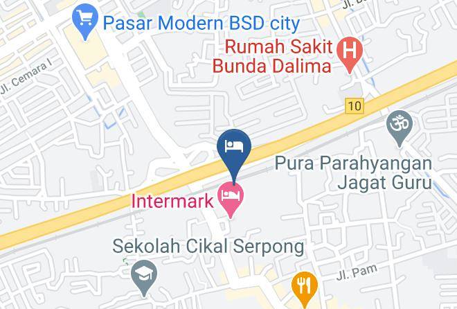 Kota Tangerang Selatan - Swiss Belhotel Serpong Maps