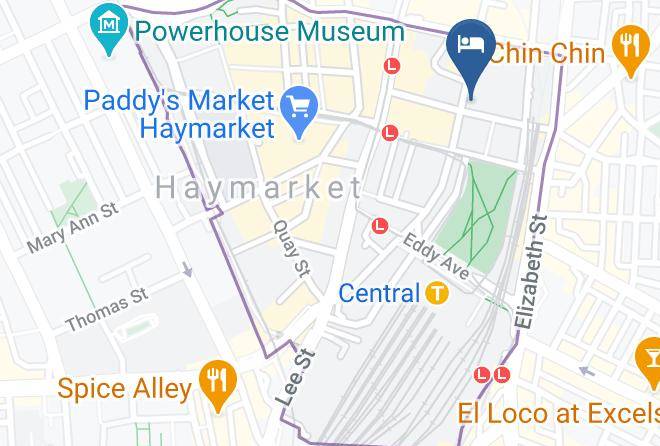 Sydney Central Inn Map