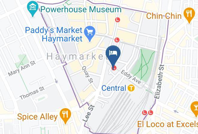 Sydney Central Yha Map