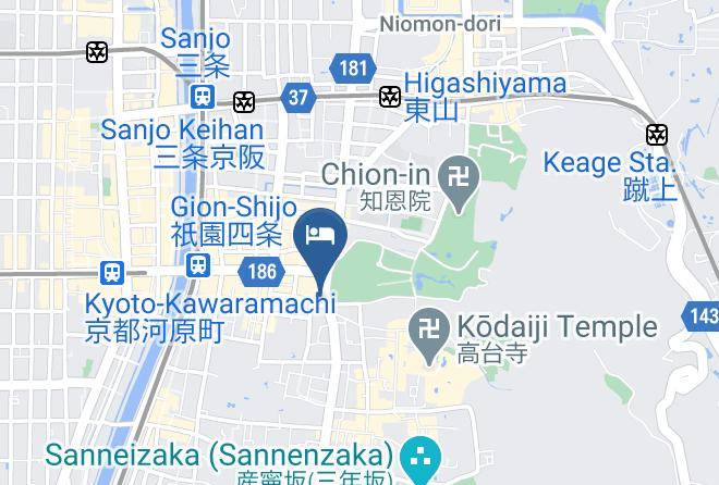 Kyoto City Higashiyama Ward - Syukubo Yugyoan Maps