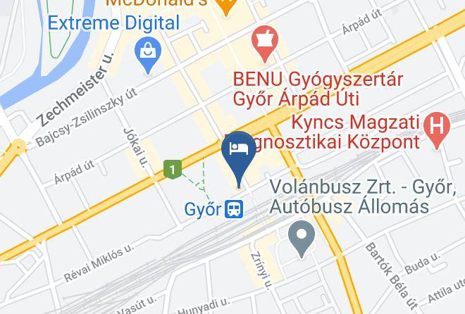 Gyor - Szarnyaskerek Hotel Maps