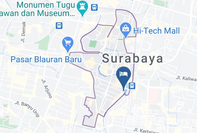 Kota Surabaya - Tab Capsule Hotel Kayoon Surabaya Maps
