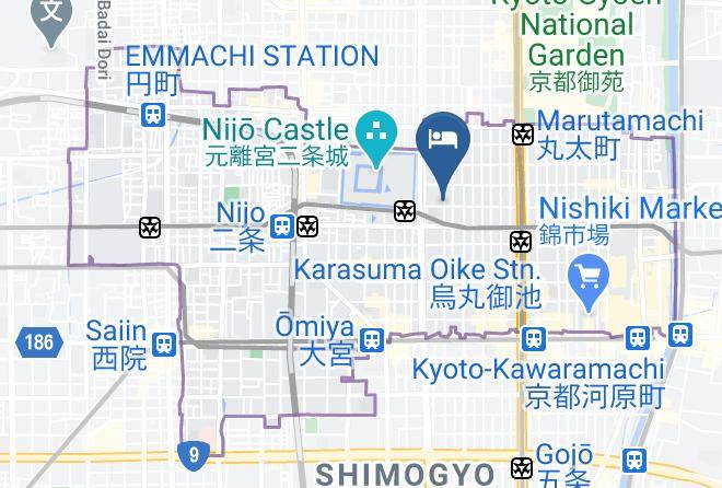 Kyoto City Nakagyo Ward - Tabetoma Nijo Castle Maps