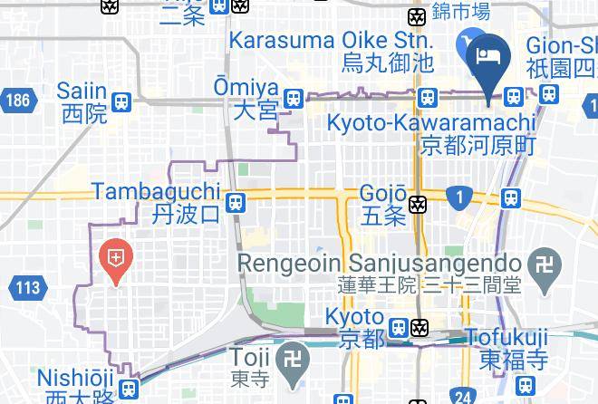 Kyoto City Shimogyo Ward - Tabiya Hotel Maps