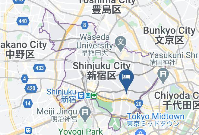 Shinjuku Ward - Tadaima Japan Shinjuku Ryokan Maps