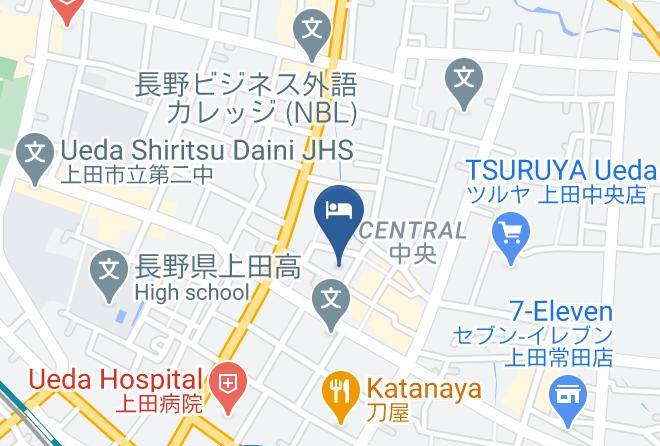 Ueda City - Takadaya Ryokan Maps