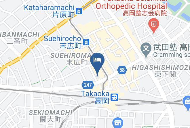 Takaoka City - Takaoka Manten Hotel Ekimae Maps