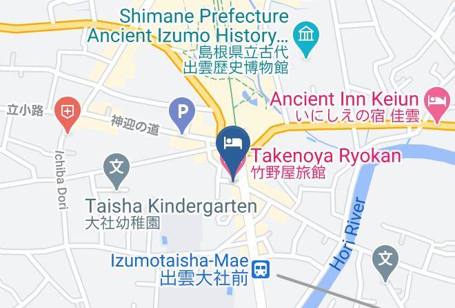 Izumo City - Takenoya Ryokan Maps