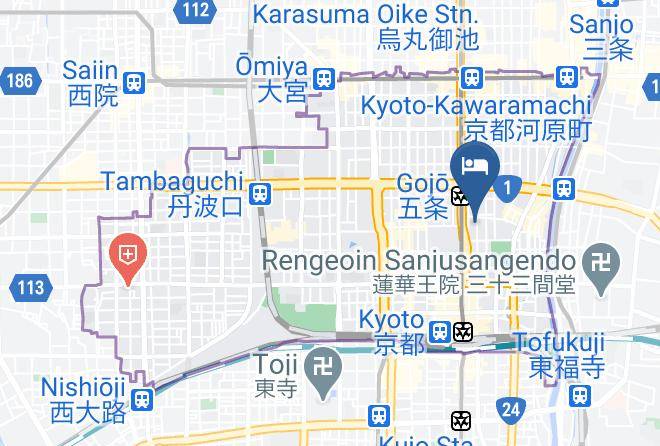 Kyoto City Shimogyo Ward - Takigawa Ryokan Maps