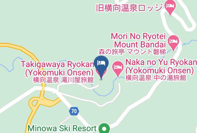 Inawashiro Townyama District - Takigawaya Ryokan Maps