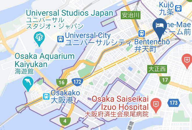 Osaka City Minato Ward - Takuto Stay Osaka Bentencho Maps