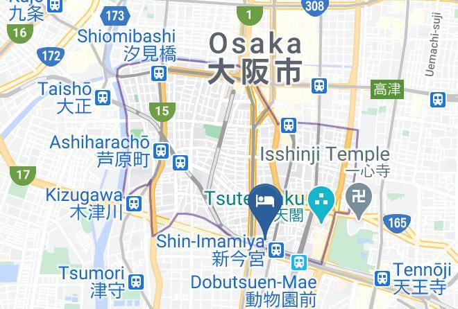 Osaka City Naniwa Ward - Takuto Stay Shin Imamiya Maps