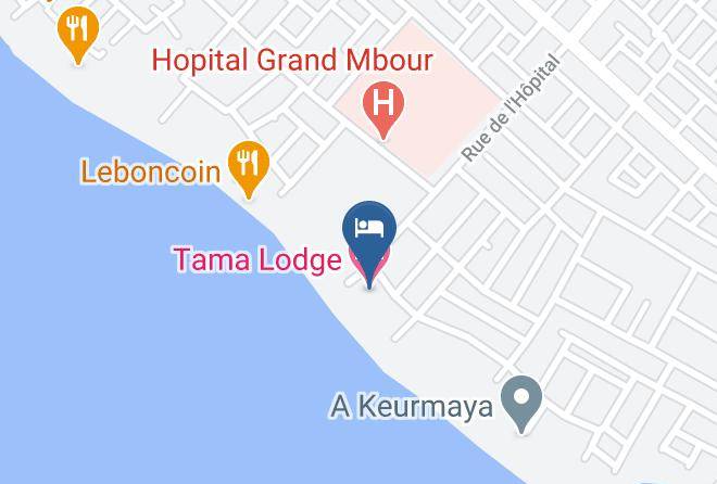 Mbour - Tama Lodge Maps