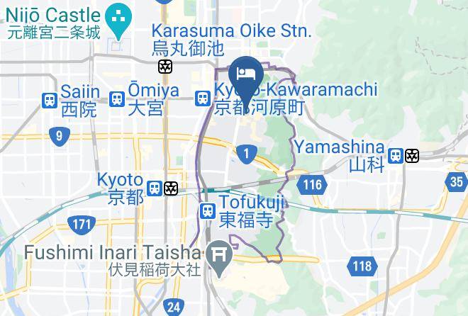 Kyoto City Higashiyama Ward - Tamahan Ryokan Maps