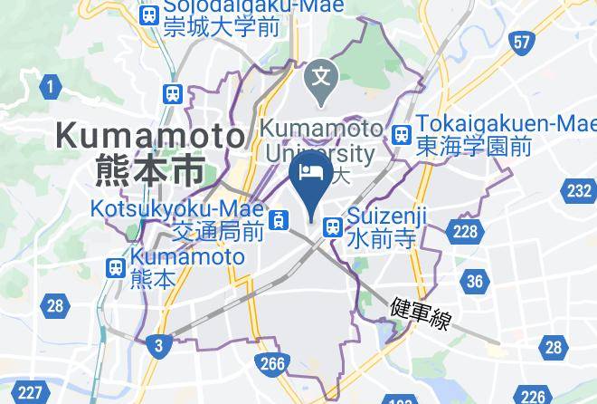 Kumamoto City Chuo Ward - Tamaki Ryokan Maps
