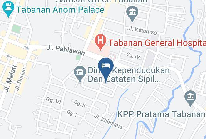 Tabanan Regency - Taman Rai Hotel Maps