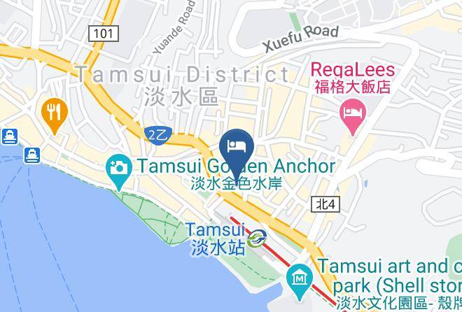 Tamsui District - Tamsuibayviewhoteldanshuihaiwanyi Station Maps