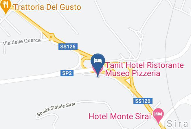 Province Of South Sardinia - Tanit Hotel Ristorante Museo Pizzeria Maps