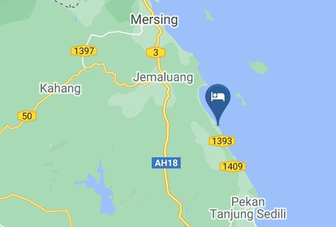 Daerah Mersing - Tanjung Leman Beach Resort Maps