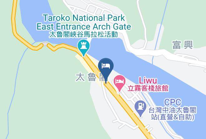 Taroko Hotel Mapa - Taiwan - Hualiennty