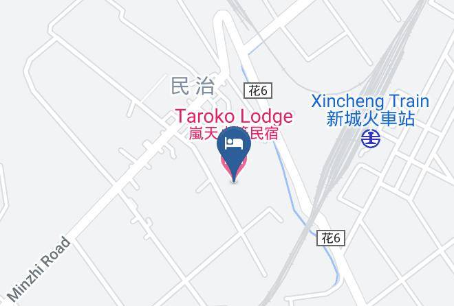 Taroko Lodge Mapa - Taiwan - Hualiennty