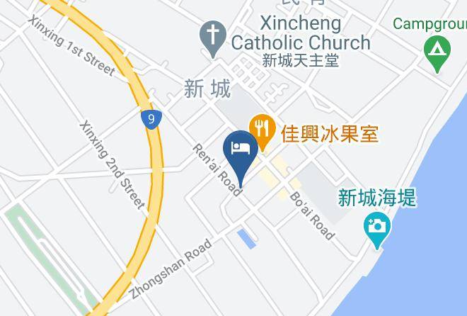 Taroko Xincheng Old Street B&b Mapa - Taiwan - Hualiennty