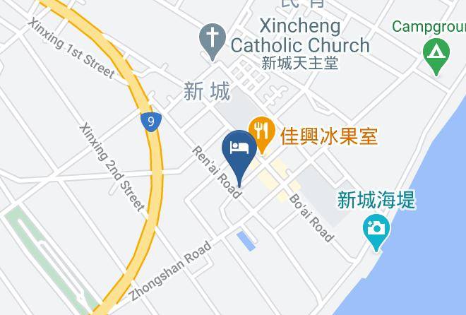 Taroko Xincheng Streets Of Old Homestay Mapa - Taiwan - Hualiennty