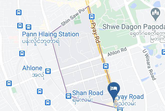 Yangon West - Taw Win Garden Hotel Maps