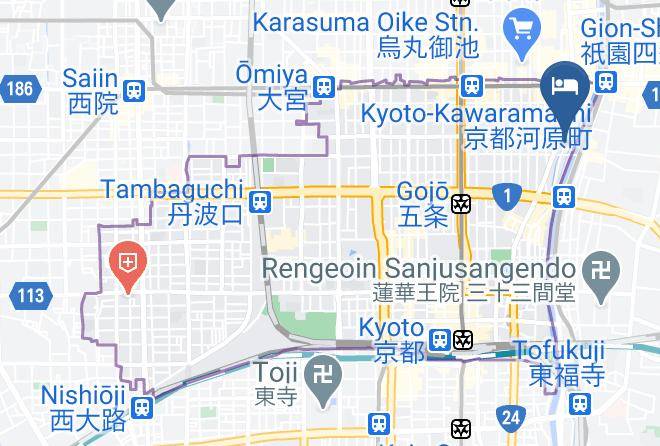 Kyoto City Shimogyo Ward - Ryokan Tazuru Maps