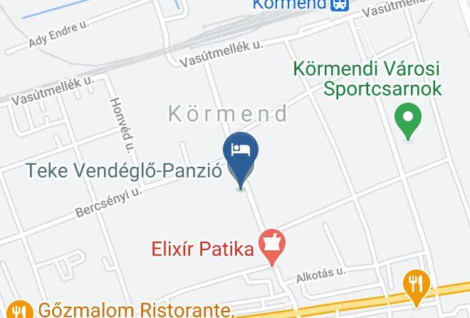 Kormend - Teke Vendeglo Panzio Maps