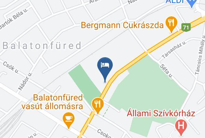 Balatonfured - Tekergo Vendeghaz Maps