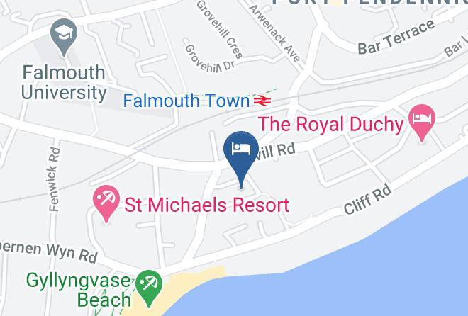 Cornwall - Falmouth Lodge Backpackers Maps
