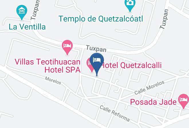 Teotihuacan - Telpochcalli Temazcal Y Artesanias Maps