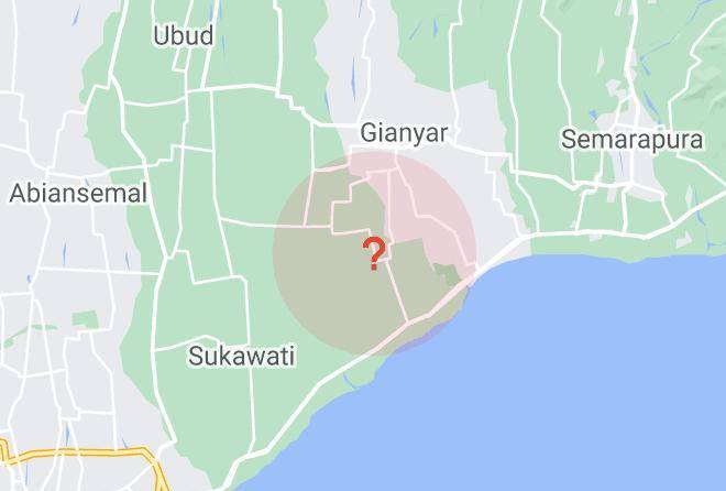Gianyar Regency - Temuku Keramas Maps