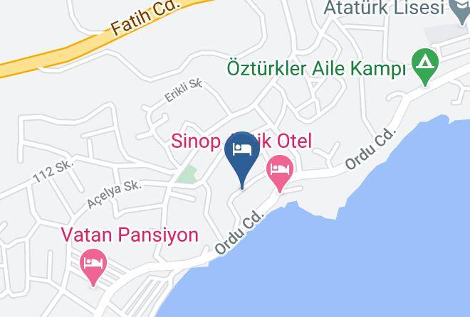 Sinop Gelincik - Sinop Tepe Otel Maps
