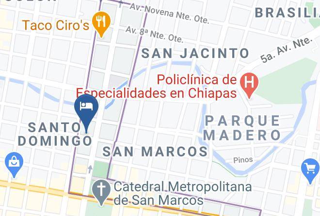 Tuxtla Gutierrez - Tercera Avenida Hotel Maps