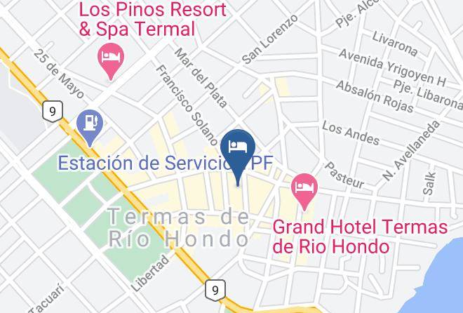 Rio Hondo - Termas De Miraflores Hotel Termal Maps