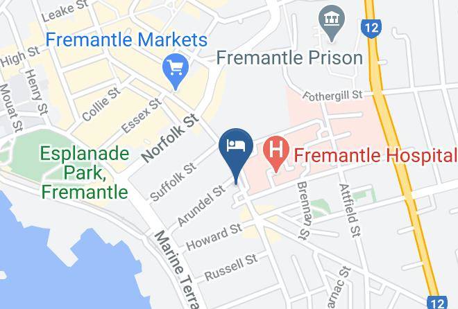 Fremantle - Terrace Central B&b Hotel Maps