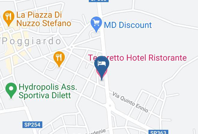 Lecce - Tesoretto Hotel Ristorante Maps