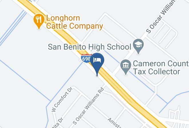 Cameron - Texas Inn San Benito Maps