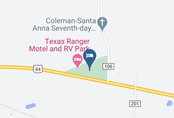 Coleman - Texas Ranger Motel And Rv Park Maps
