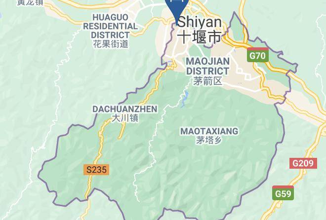 Shiyan - Thank Inn Chain Hotel Hubei Shiyan Shanxi Road Hejiagou Maps