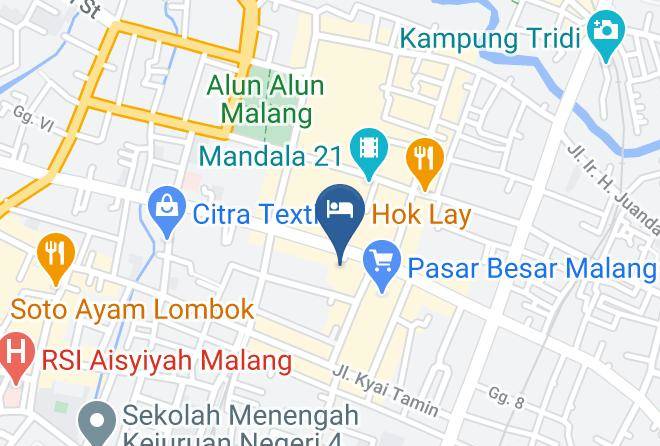 Kota Malang - The Alimar Hotel Maps