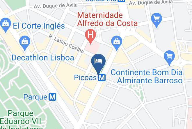 Lisbon - America Diamonds Hotel Maps
