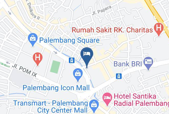 Palembang - The Arista Hotel Palembang Maps