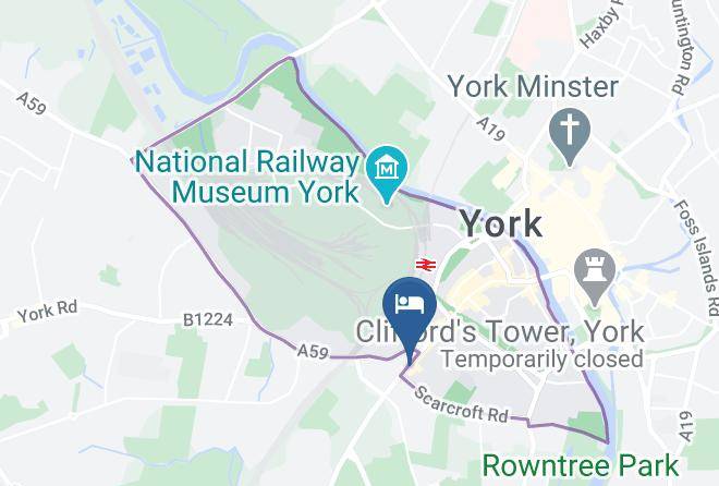 York - The Ashberry ''bed And Breakfasts York'' Maps